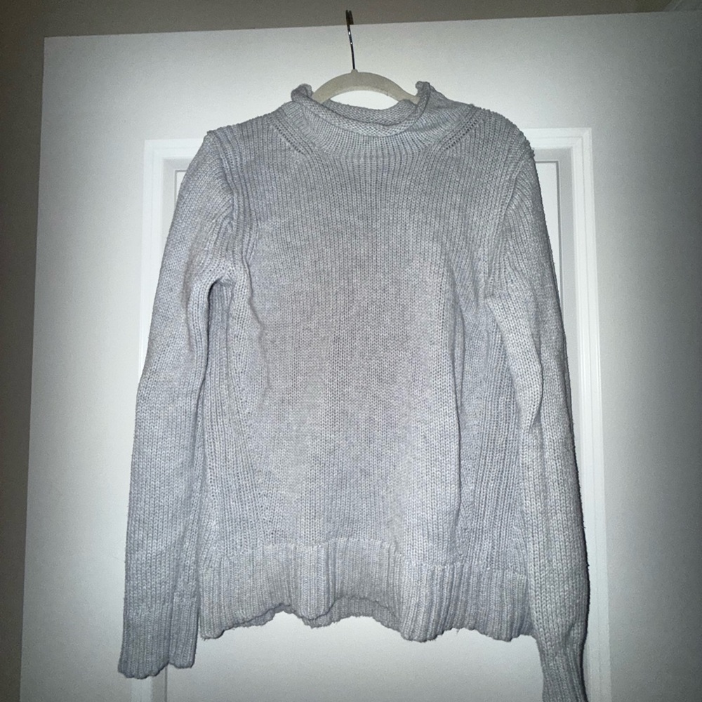 J. Crew Light Gray Turtleneck Sweater